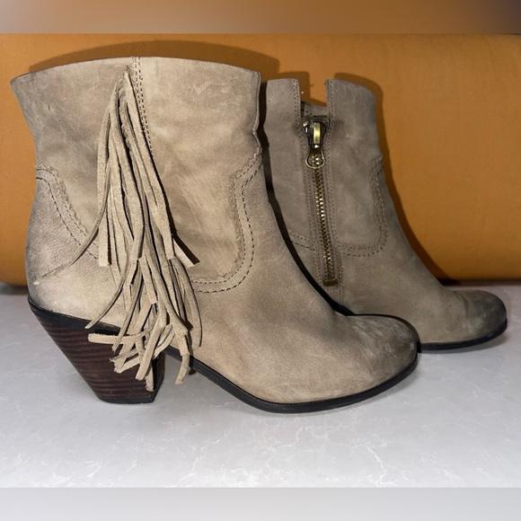 Sam Edelman Louie Ankle Boots with Fringe - Picture 4 of 10